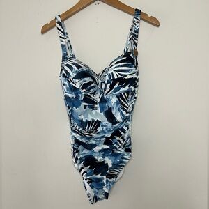 Nip Tuck One Piece Swimsuit Size 8 Shape Wear Blue Style NN2976COB NWT